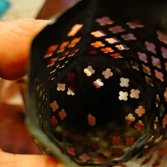 Antique/ Old Vintage Hammered Bronze Tealight Lantern Candle Holder - Picture 8 of 11